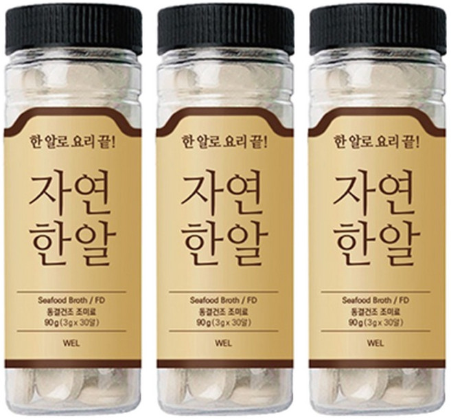 자연한알 동결건조 조미료, 90g, 3개