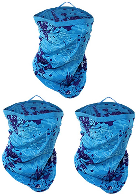 인콘트로 귀걸이 쿨 멀티스카프 넥워머 3p, 트라이 파랑, 3개