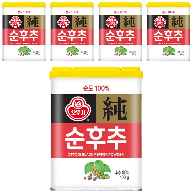 오뚜기 순후추, 100g, 5개
