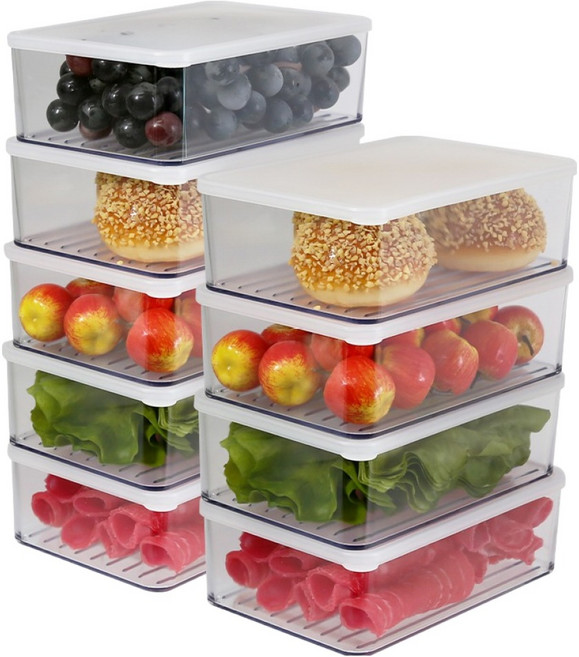 실리쿡 냉장고정리용기 시스루 깊은2호, 1개입, 9개