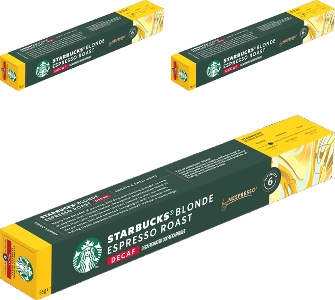 스타벅스 네스프레소 디카프 블론드 에스프레소 로스트 캡슐커피, 5.5g, 10개입, 3개