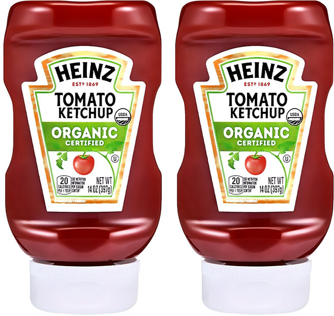 하인즈 유기농 토마토케찹, 397g, 2개