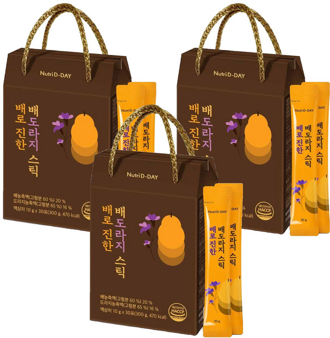 뉴트리디데이 배로 진한 배도라지 스틱 30p, 300g, 3개