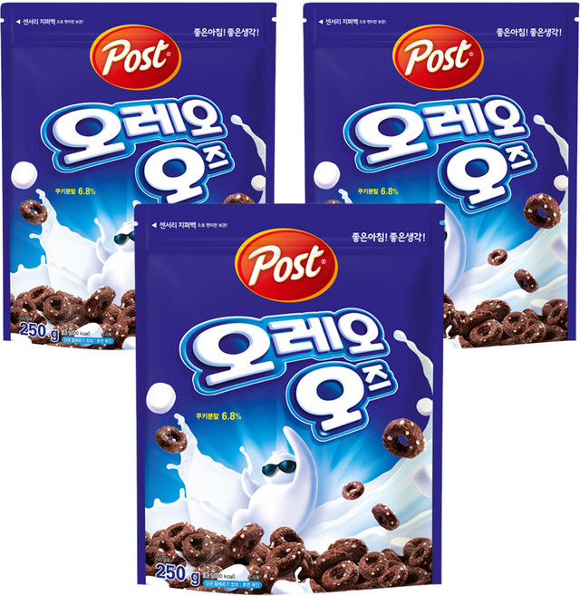 오레오오즈 시리얼, 250g, 3개