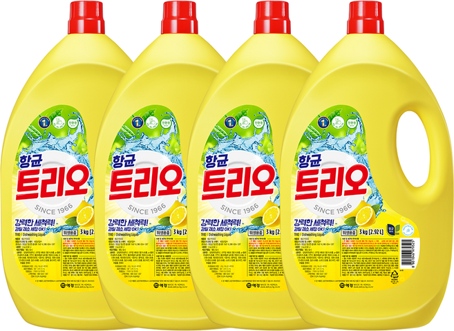 트리오 항균 주방세제, 3kg, 4개