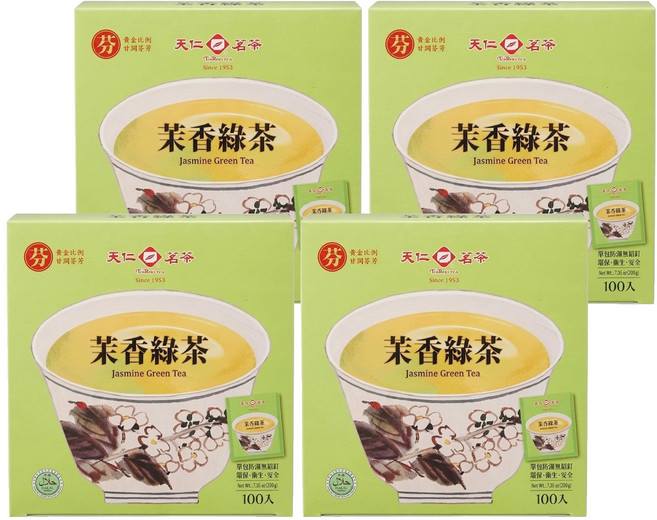 天仁茗茶 茉香綠茶, 2g, 100包, 4盒