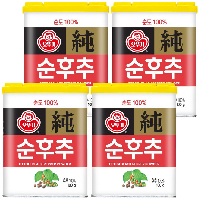 오뚜기 순후추, 100g, 4개