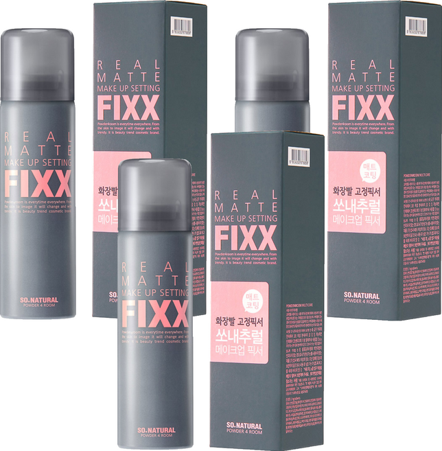 쏘내추럴 파우더포룸 리얼 매트 메이크업 세팅 픽서, 75ml, 3개