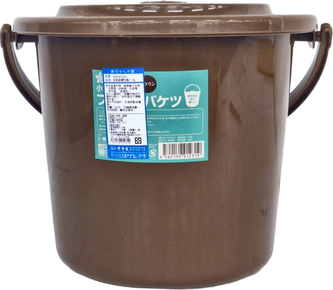 西松屋 Smart Angel 多用途便利桶 7.5L 收納桶 垃圾桶 玩具桶 尿布桶, 棕色