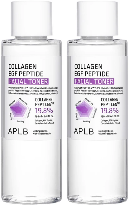 APLB 콜라겐 EGF 펩타이드 페이셜 토너, 2개, 160ml - 쿠팡