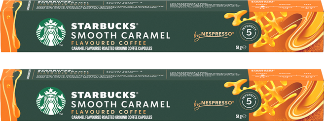 스타벅스 네스프레소 스무스 캐러멜향 캡슐 커피, 5.1g, 10개입, 2개