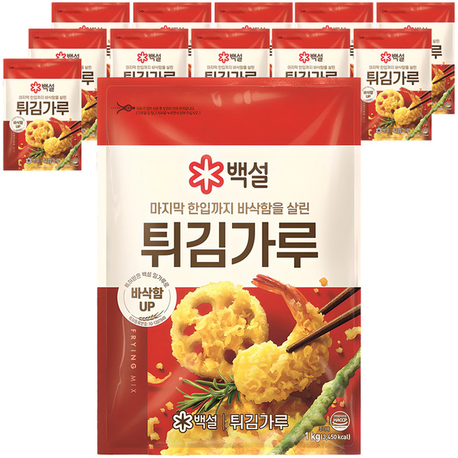 백설 튀김가루, 1kg, 12개