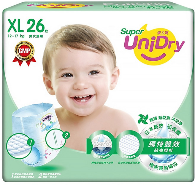 UniDry 優力寶 優力褲/嬰兒紙尿褲, XL, 26片