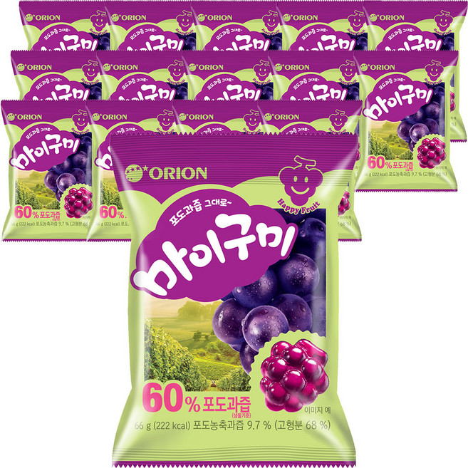 마이구미 포도, 66g, 15개