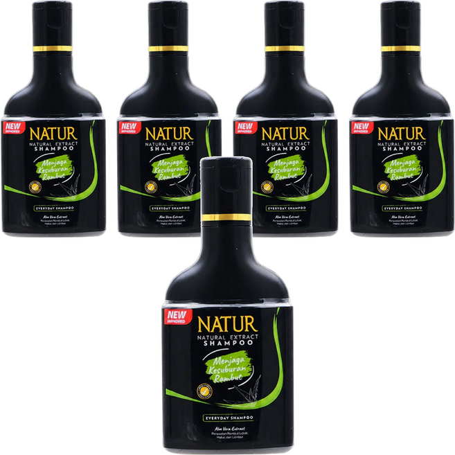 峇里島NATUR 洗髮精 蘆薈, 140ml, 5瓶