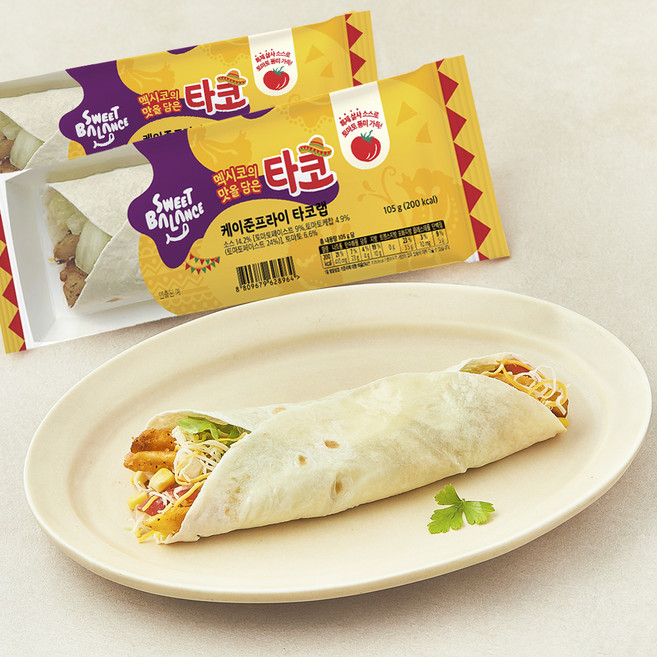 스윗밸런스 케이준프라이 타코랩, 105g, 2개