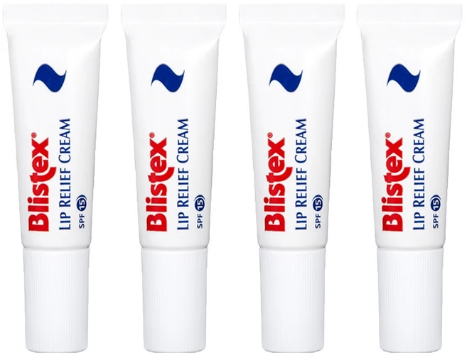 블리스텍스 립 릴리프 크림 립밤, 6g, 6ml, 4개 - 쿠팡