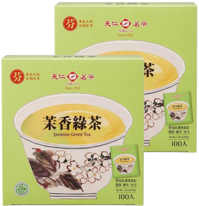天仁茗茶 茉香綠茶, 2g, 100包, 2盒