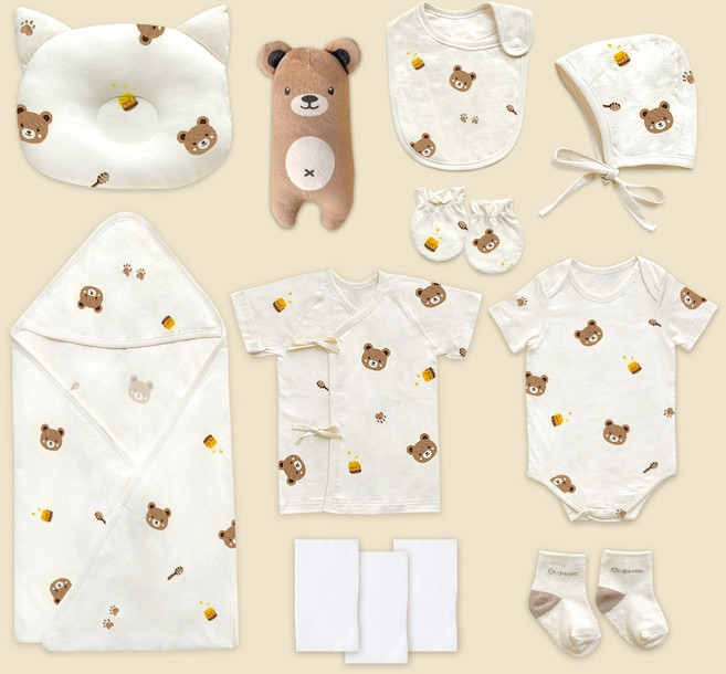 ikii 유아용 반소매 12종 출산 세트