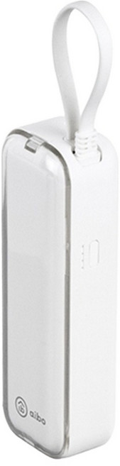 aibo AC50 自帶線插頭二合一 22.5W快充行動電源 自帶Lightning線 11.4 x 3.7 x 2.8cm 150.8g 原廠保固, BPN-AC50L, 冰川白