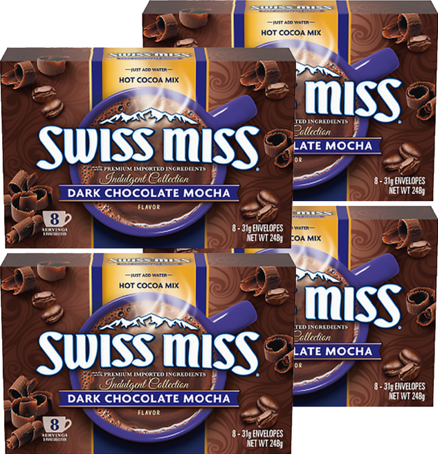 SWISS MISS 黑摩卡 可可粉, 31g, 8包, 4盒