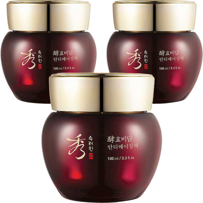 수려한 효비담 안티에이징 팩, 1개입, 3개