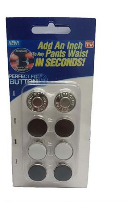 허리조절 요술단추 4종 x 2p, 실버 + 블랙 + 아이보리 + 브라운, 1세트