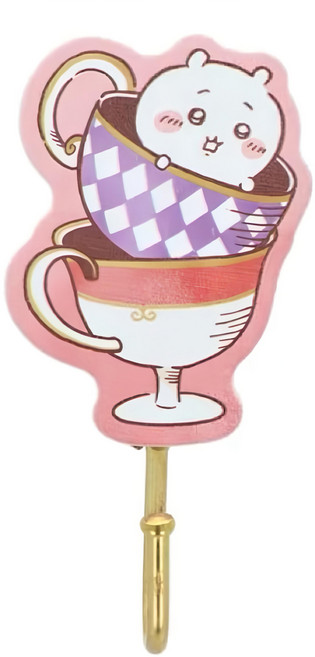 sun-star 吉伊卡哇 午茶趣木質磁性掛鉤, 粉色, 1個