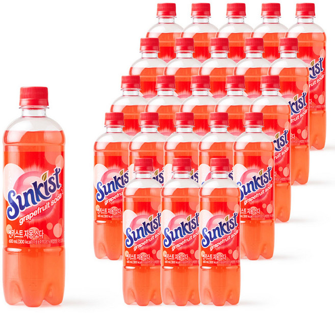 썬키스트 자몽 소다, 600ml, 24개