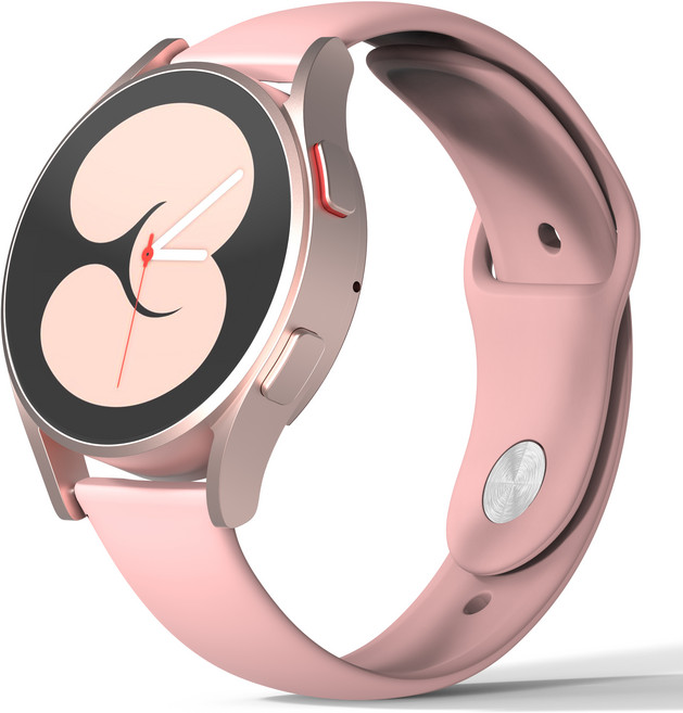 누아트 갤럭시워치 호환 스트랩 원버클 실리콘 밴드 일자형, 베이비핑크, 1개