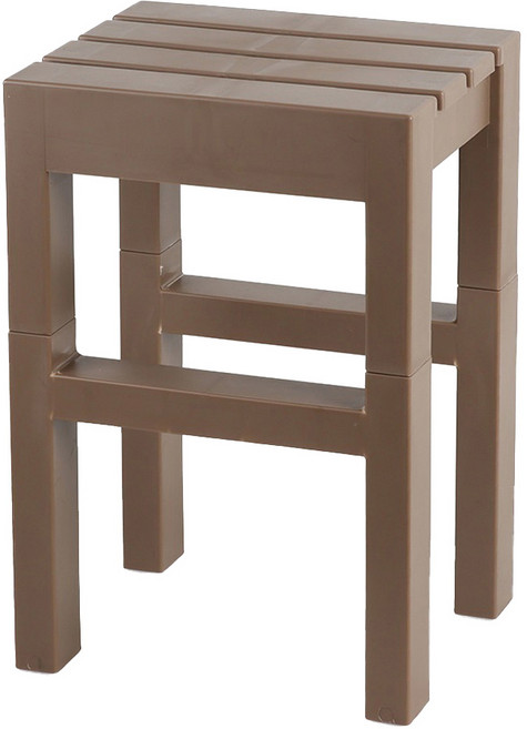 HOUSE 好室喵 巧木方型椅 CH00136, 深咖啡色, 1個