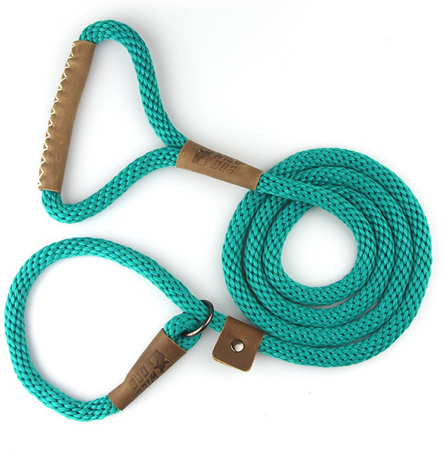 와일드독 강아지 슬립 일체형 리드줄, 블루그린, 1개