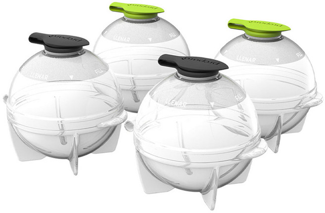 prepara 沛樂生活 冰球製冰盒套組, 綠色 + 黑色, 4個