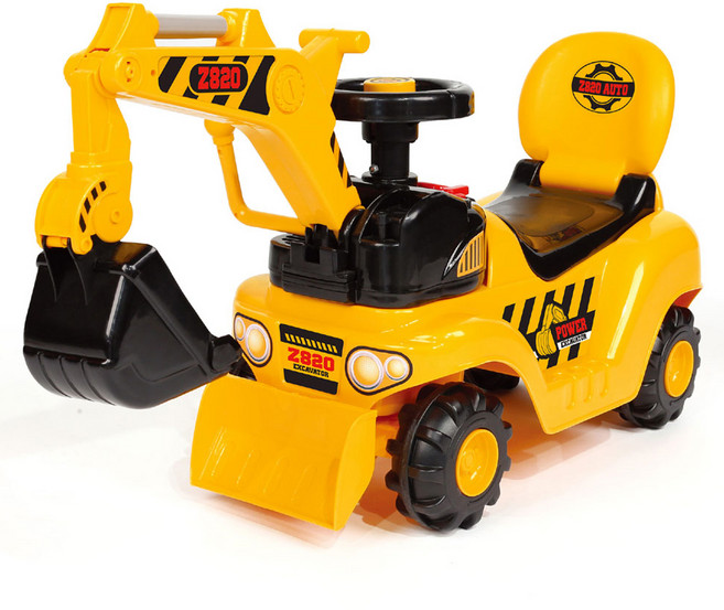 제스터 기운센 2 in 1 포크레인 붕붕카, 혼합 색상, 1개