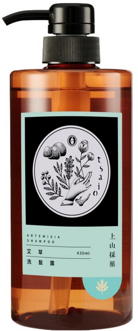 tsaio 上山採藥 艾草洗髮露, 430ml, 1瓶
