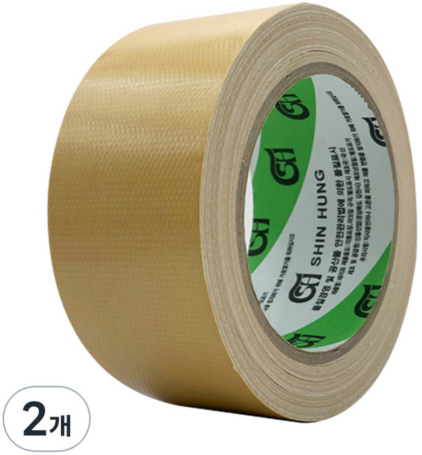 신흥 국산 대용량 라바 청면테이프 48mm x 25M 베이지, 2개