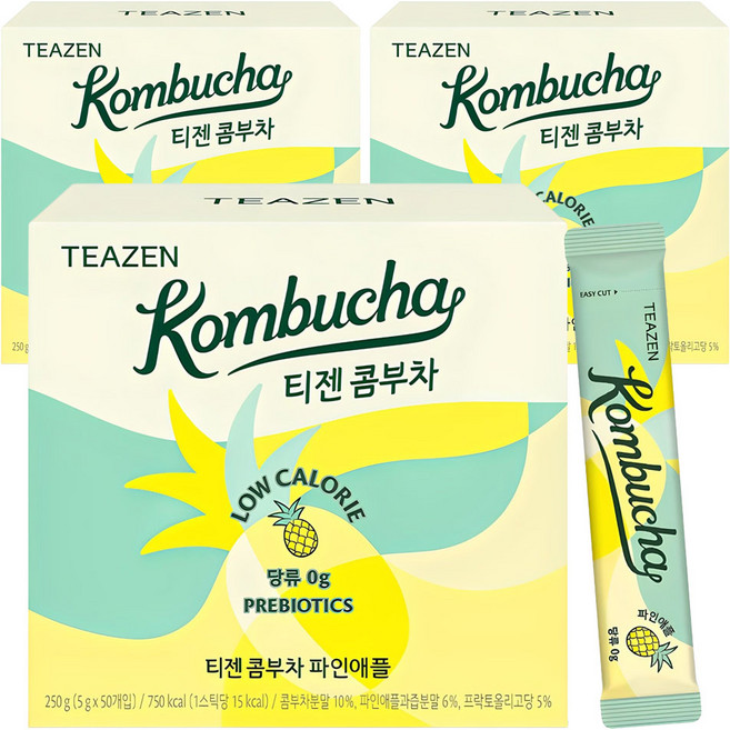 티젠 콤부차 파인애플, 5g, 50개입, 3개