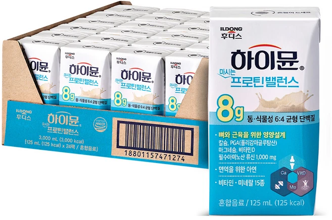 하이뮨 마시는 프로틴 밸런스 음료, 125ml, 24개 - 쿠팡
