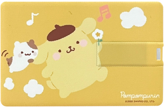Sanrio 三麗鷗 布丁狗 卡片式USB2.0 插畫風格隨身碟 Haushin01, 128GB, 1個