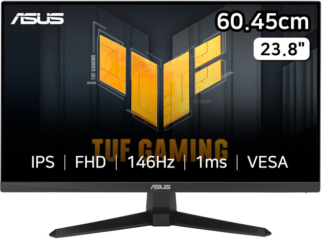 에이수스 FHD TUF IPS 146Hz 1ms sRGB DCI P3 게이밍 모니터, 60.45cm, VG249QE5A