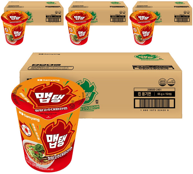 Maeptaeng 青陽辣椒大蔥泡麵 65g, 60入