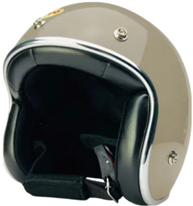 EVO 精裝銀邊款復古騎士安全帽 附冰絲面罩 顏色隨機, 荒野綠