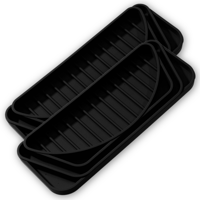 가주가샵 실리콘 정수기 물받이, 2개, 블랙