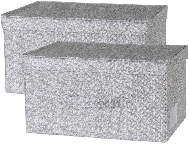 코멧 홈 서랍형 수납박스, 그레이, 2개