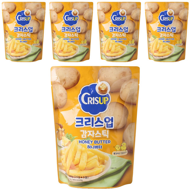 크리스업 감자스틱 허니버터 5p, 100g, 5개