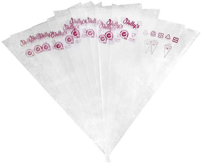 Betty's 焙蒂絲 加厚拋棄式擠花袋 單邊, 透明色, 10個