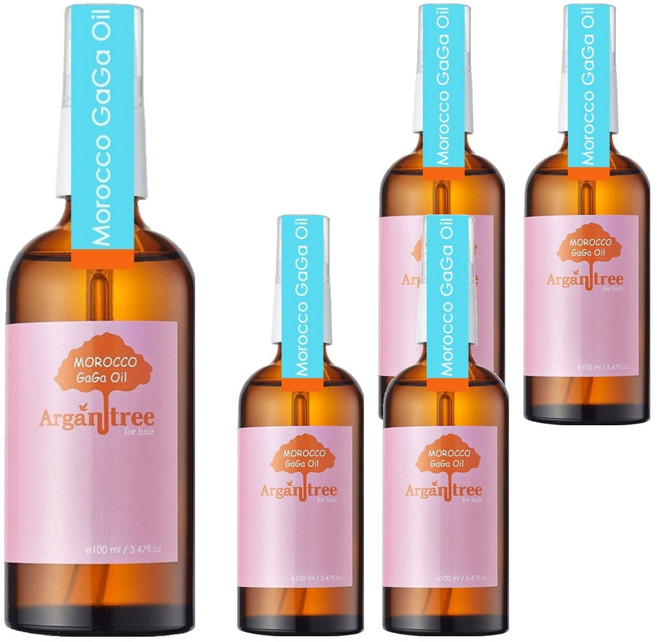 DR.GAGA 不黏手護色版摩洛哥堅果護髮油 甜愛戀, 100ml, 5瓶