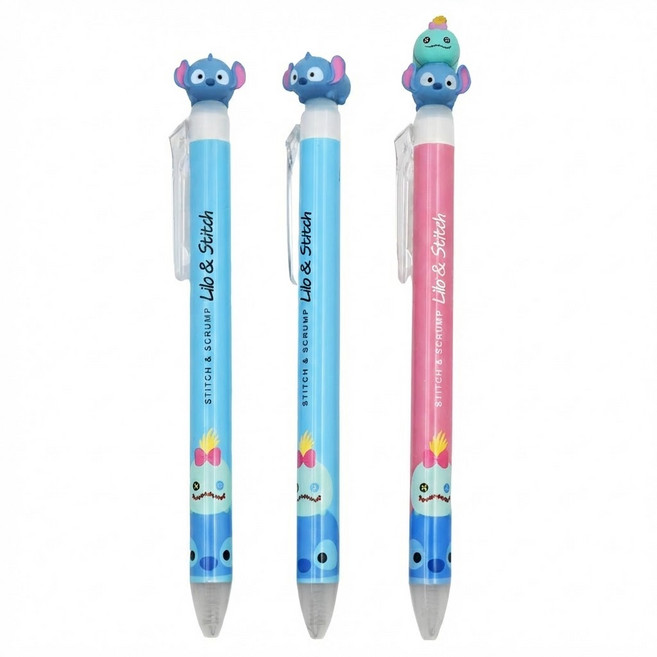 韓國 hM PLUS 迪士尼造型原子筆 0.5mm 3支, 史迪奇 單色 3支, 1組