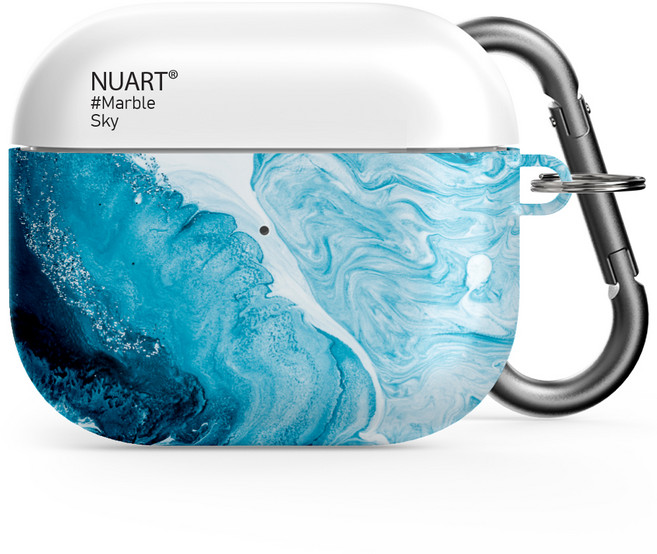 누아트 패턴B 디자인 하드케이스, 에어팟3세대, 마블스카이