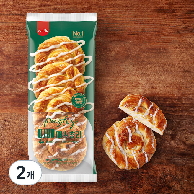 삼립 발효버터 따베패스츄리, 80g, 4개입, 2개